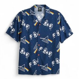 Pink Floyd Dark Side of the Moon Short Sleeve Button Down Shirt